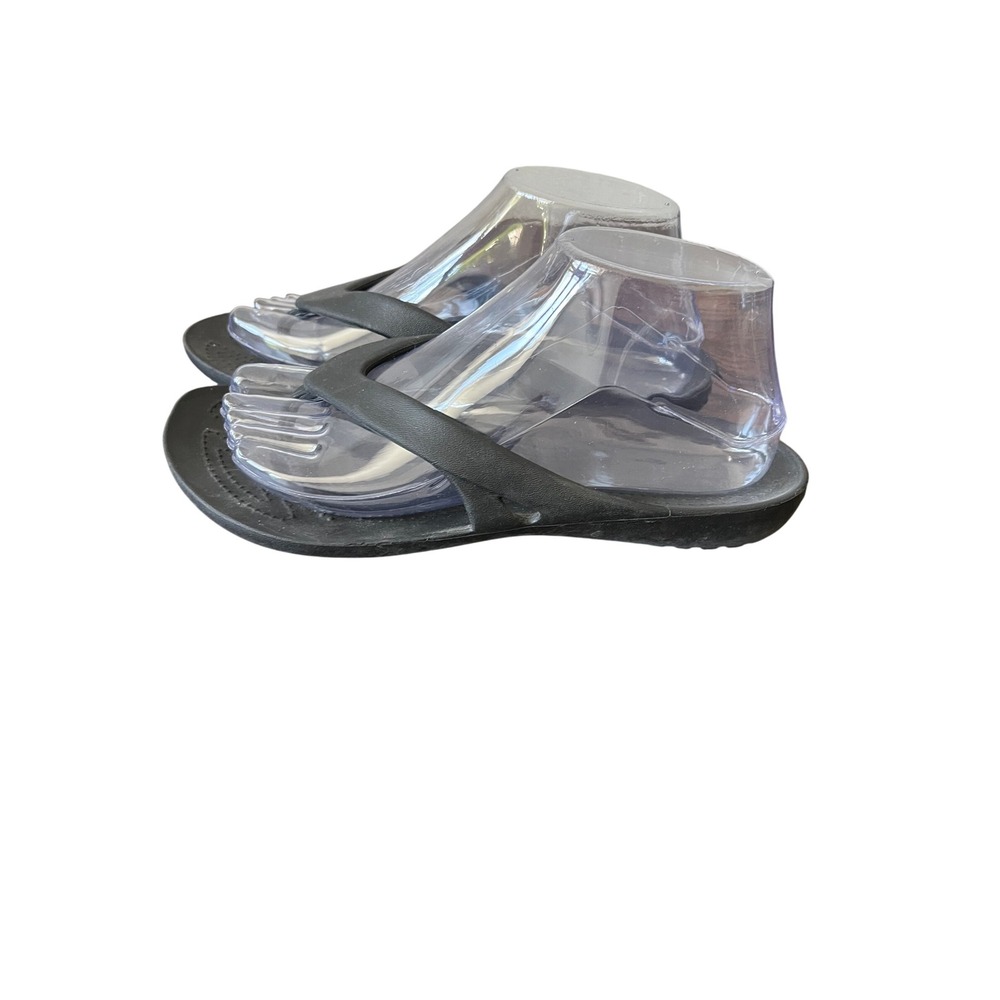 CROCS‎ Womens Flip Flops Thong Sandals Comfort Casual Summer Beach Black 8 Shoes